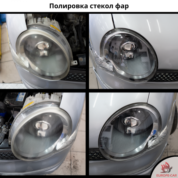 Химическая полировка фар. Отполировать стекла фар