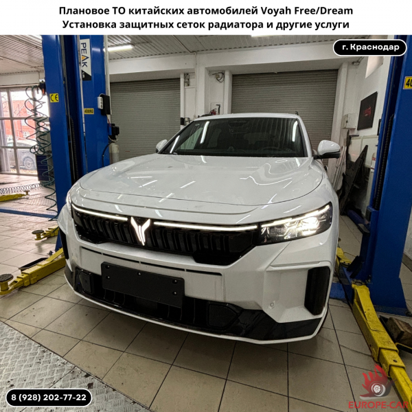 Техническое обслуживание китайских автомобилей Voyah Free рестайлинг и дорестайлинг. Замена масла в двигателе и редукторах Воя. Установка защитной сетки радиатора Voyah и другое