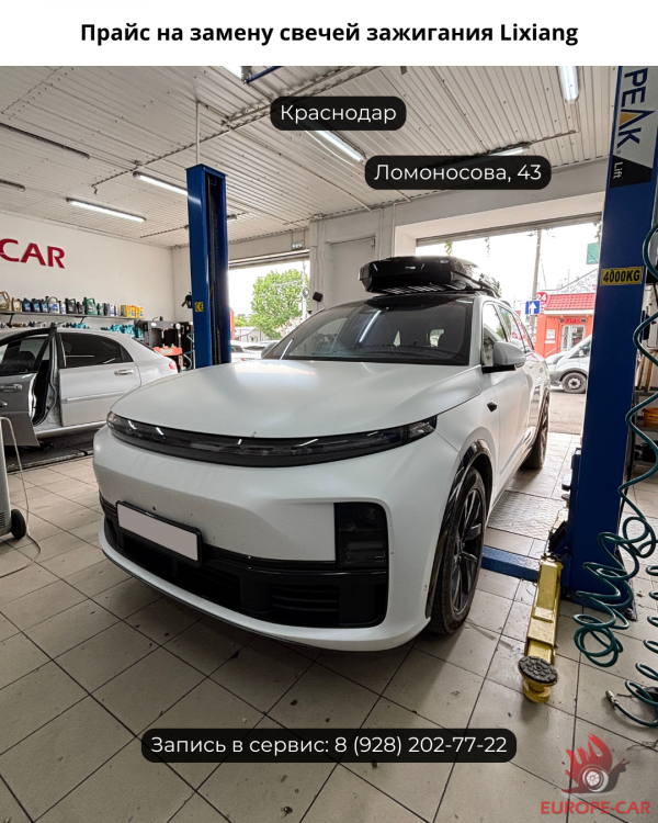Замена свечей зажигания Lixiang в Краснодаре. Плановое ТО китайских автомобилей Лисян