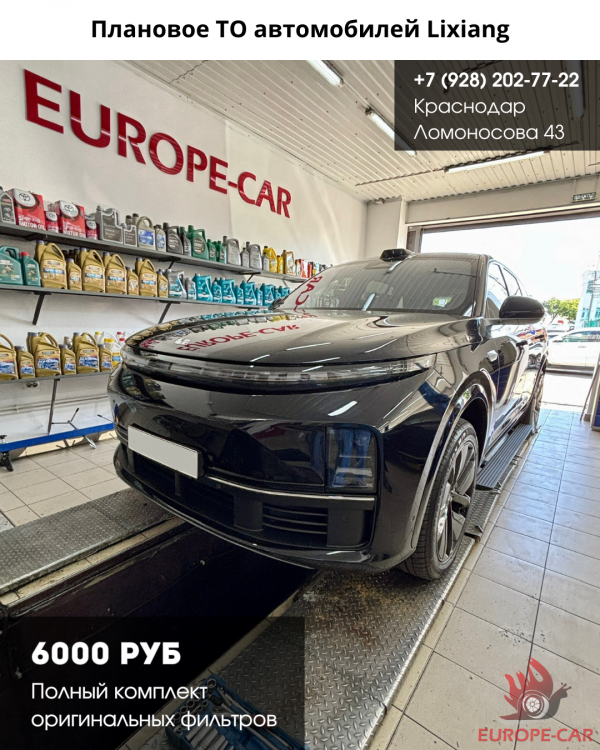 Плановое ТО Lixiang. Замена масла и фильтров Лисян